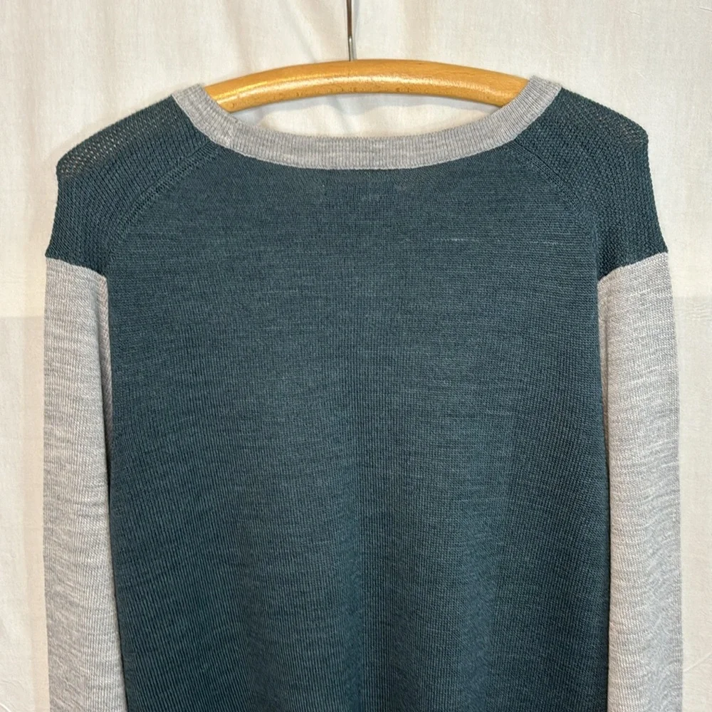 NWT Apartment 9 Men’s Green/Gray Merino Wool‎ Blend Crewneck Sweater in Size XL